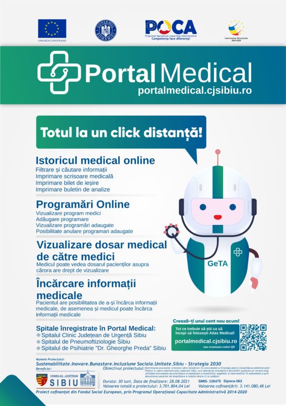 Platforma PORTAL MEDICAL –  Gata cu dosarul cu șină!