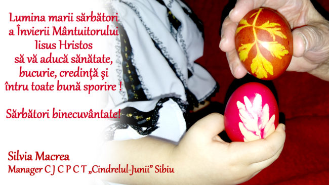 URĂRI PASCALE. CJCPCT Cindrelul – Junii Sibiu, Filarmonica de Stat Sibiu, CNM ASTRA