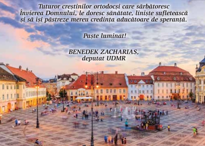 URĂRI PASCALE. Deputat Benedek Zacharias (UDMR)