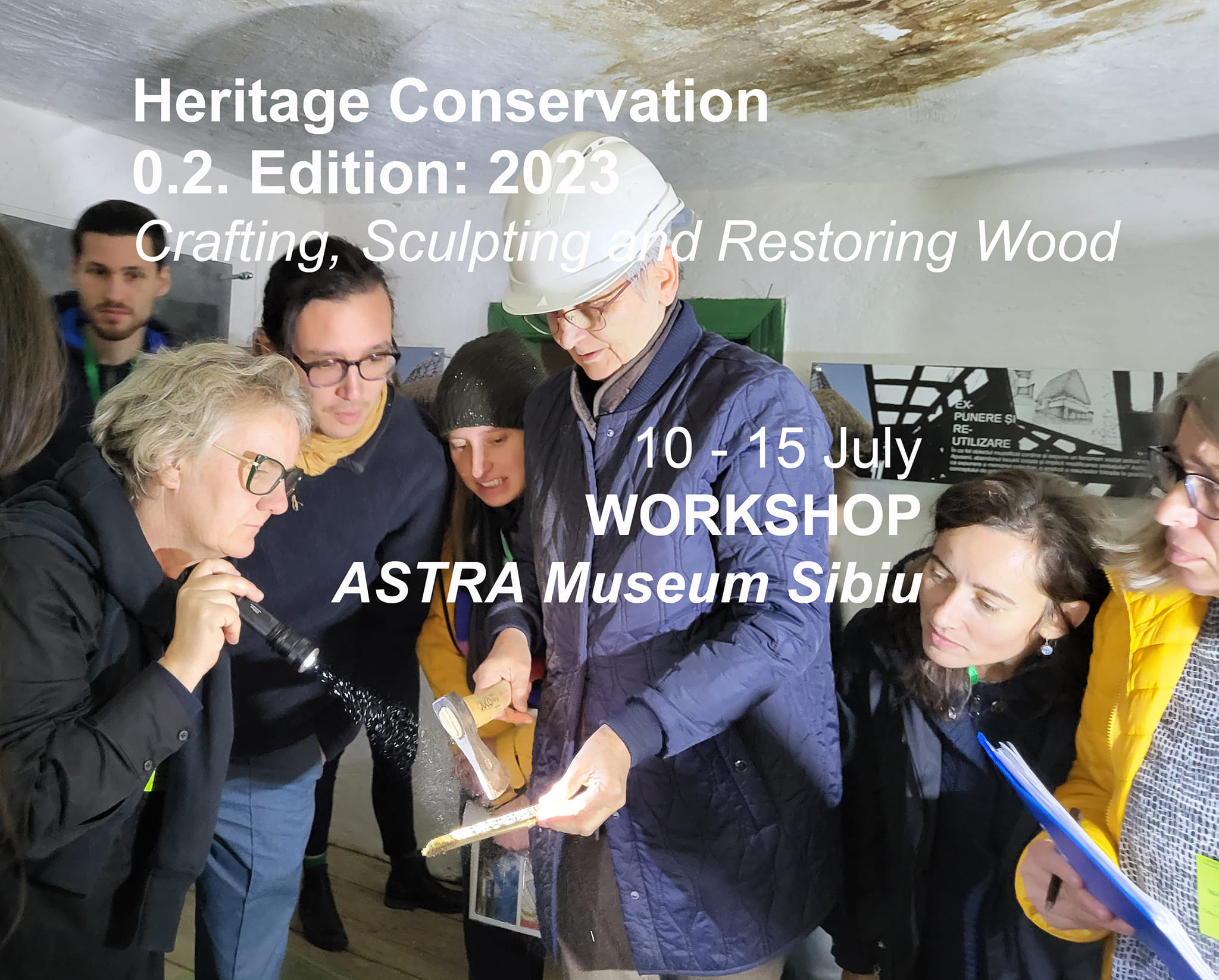 Atelier internațional la Muzeul ASTRA pentru pasionații de sculptură și restaurare a lemnului