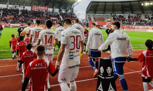 Repriză fără șut pe poarta craioveană! FC Hermannstadt – FCU Craiova, 0-0 la pauză