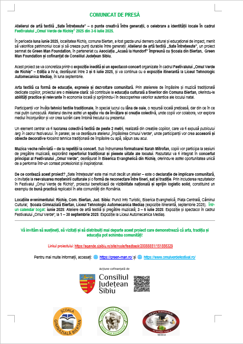 Atelierul de artă textilă „Sate întrețesute”