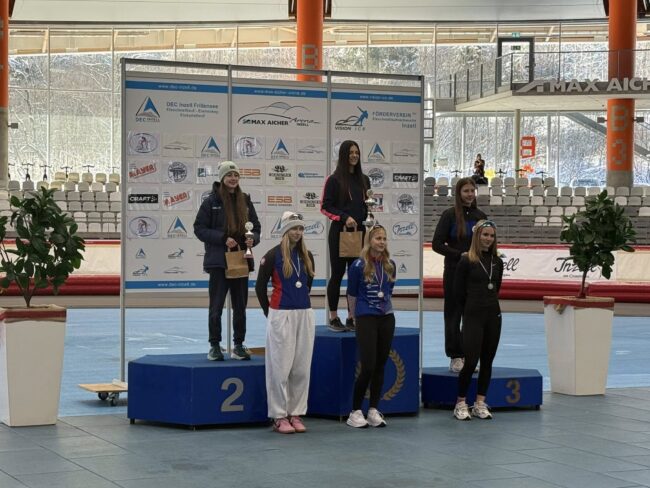 Patinatorii sibieni s-au remarcat la Inzell. Anastasia BĂCILĂ, evoluție spectaculoasă!