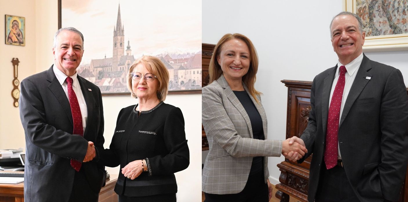 Un american la Sibiu: noul Ambasador SUA în România s-a întâlnit cu primarul și cu președinta CJ. Separat